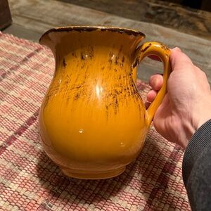 Rustic Yellow Ceramic Pitcher